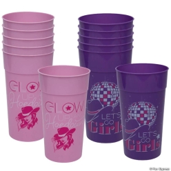 Disco Cowgirl BIG 32oz Reusable Cups-12Pk